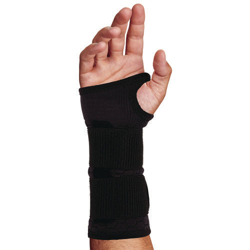 Proflex 685 Wrist Support Sleeve - Double Strap, Medium, Fits Left Hand/right Hand, Black