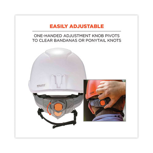 Skullerz 8974v Class E Safety Helmet With 8991 Visor Kit, Smoke Lens, 6-point Ratchet Suspension, White