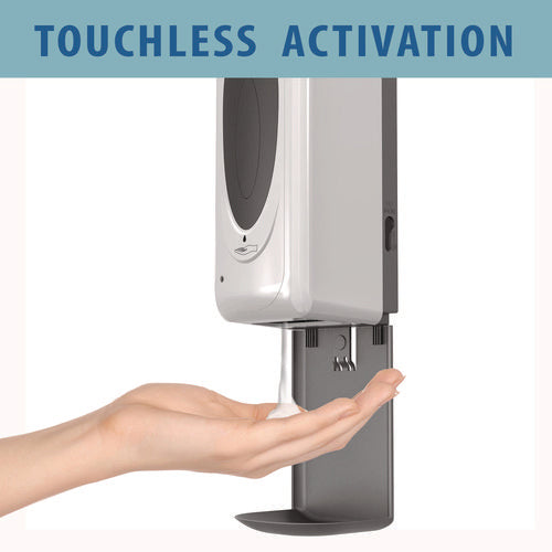 Sanitizer Dispenser, 4.6 X 4.5 X 17, Silver