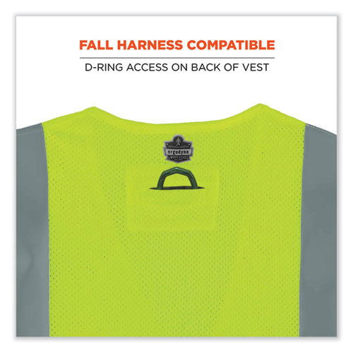 Glowear 8260frhl Class 2 Fr Safety Hook And Loop Vest, Modacrylic/kevlar, Large/x-large, Lime