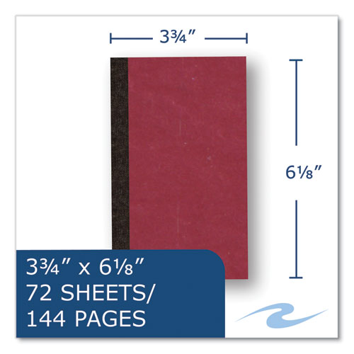 Sewn Memo Book, Narrow Rule, Red Cover, (70) 6 X 3.75 Sheets, 144/carton