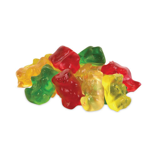 Goldbears Gummi Candy, 0.4 Oz Pouches, Lemon; Orange; Pineapple; Rasberry; Strawberry, 54/carton