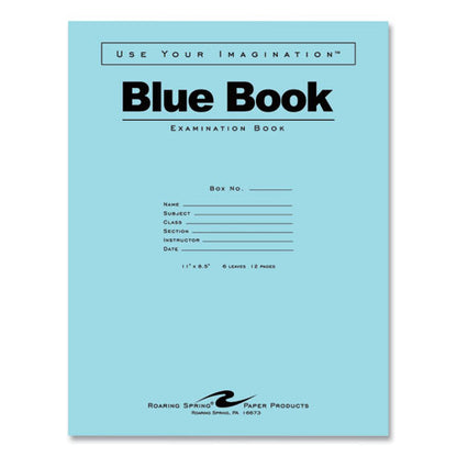 Examination Blue Book, Wide/legal Rule, Blue Cover, (6) 11 X 8.5 Sheets, 500/carton