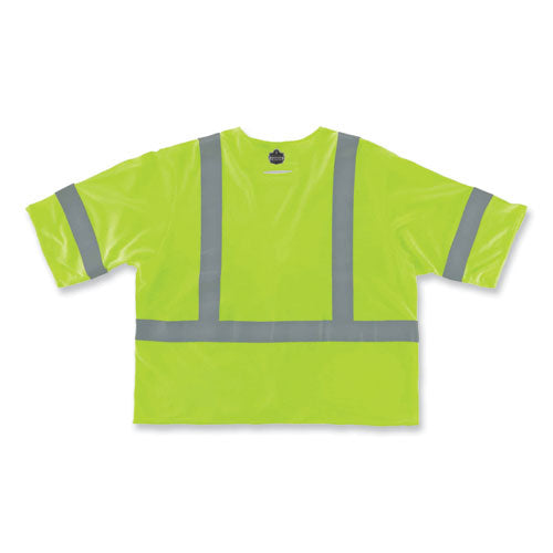 Glowear 8356frhl Class 3 Fr Hook And Loop Safety Vest With Sleeves, Modacrylic, Small/medium, Lime