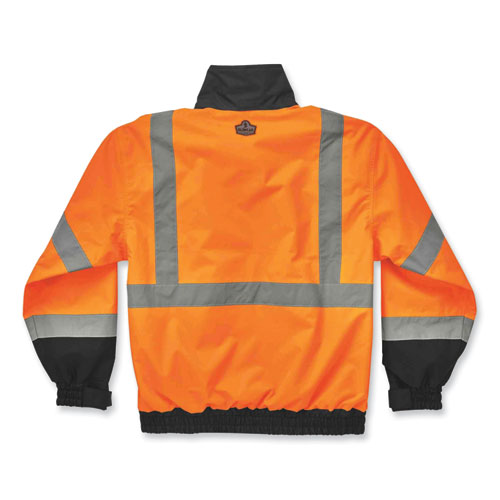 Glowear 8379 Class 3 Hi-vis Fleece Lined Bomber Jacket, Orange, X-large