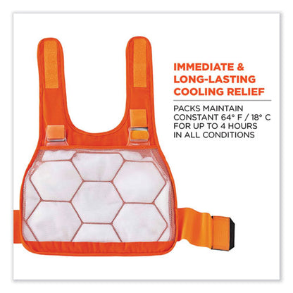 Chill-its 6215 Premium Fr Phase Change Cooling Vest With Packs, Modacrylic Cotton, Small/medium, Orange