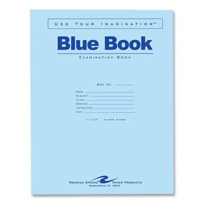 Examination Blue Book, Wide/legal Rule, Blue Cover, (4) 8.5 X 11 Sheets, 600/carton