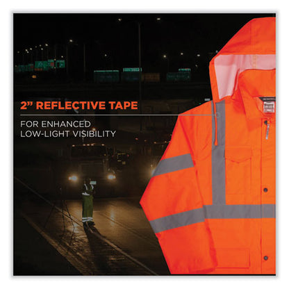 Glowear 8366 Class 3 Lightweight Hi-vis Rain Jacket, Polyester, 5x-large, Orange