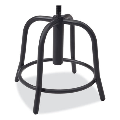 6800 Series Height Adjustable Wood Seat Swivel Stool, Supports Up To 300 Lb, 19" To 25" Seat Height, Maple Seat/black Base