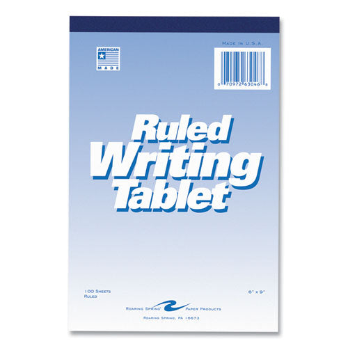 Writing Tablet, Wide/legal Rule, 100 White 6 X 9 Sheets, 48/carton