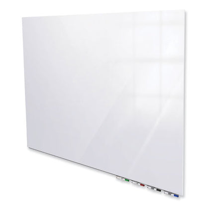 Aria Low-profile Frameless Magnetic Glassboard, 60" X 36", White Surface