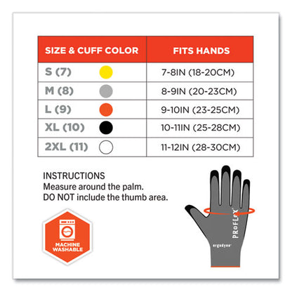 Proflex 7043 Ansi A4 Nitrile Coated Cr Gloves, Gray, Small, 12 Pairs