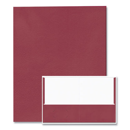 Pocket Folder, 0.5" Capacity, 11 X 8.5, Scarlet, 25/box, 10 Boxes/carton