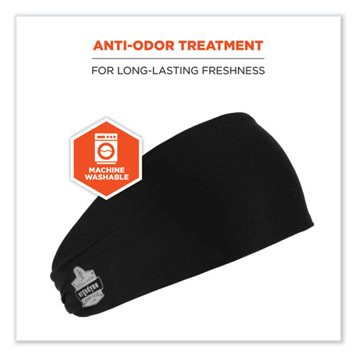 Chill-its 6634 Performance Knit Cooling Headband, Polyester/spandex, One Size Fits Most, Black