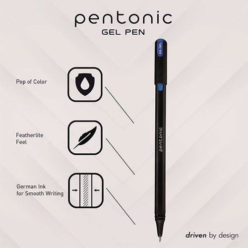 Pentonic Gel Stick Pen Set, (4) 0.6mm Fine Tip, (6) 0.7mm Fine Tip, (2) 1 Mm Medium Tip, Assorted Ink/barrel Colors, 12/pack