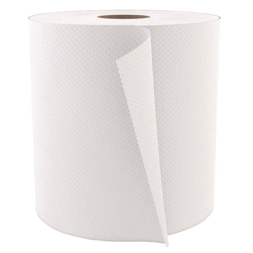 Select Roll Paper Towels, 1-ply, 7.88" X 1,000 Ft, White, 6/carton