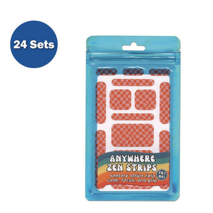 Anywhere Zen Strips, Bumpy Checkered, Pink/red, 13/set, 24 Sets/carton