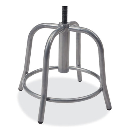 6800 Series Height Adjustable Metal Seat Stool, Supports Up To 300 Lb, 18" To 24" Seat Height, Persian Blue Seat/gray Base