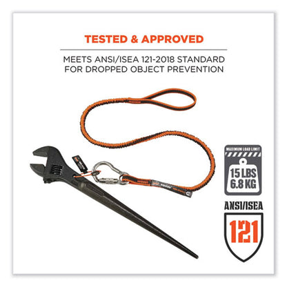 Squids 3101f(x) Tool Lanyard With Stainless-steel Carabiner + Loop, 15 Lb Max Working Capacity, 38" To 48" Long