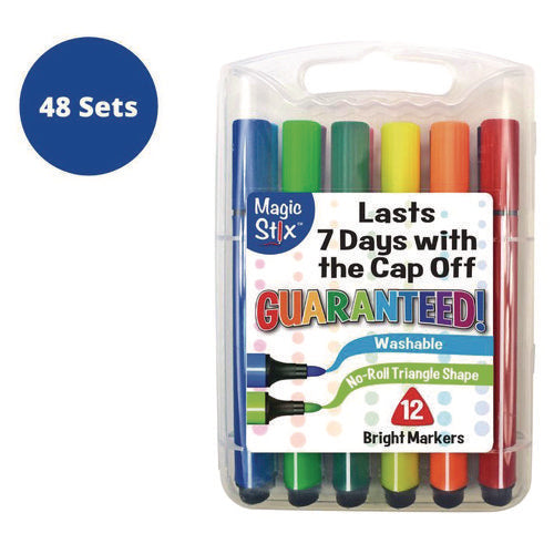 Magic Tri Stix Set, 12 Assorted Colors, 12/set, 48 Sets/carton