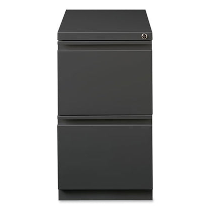 Full-width Pull 20 Deep Mobile Pedestal File, 2-drawer: File/file, Letter, Charcoal, 15 X 19.88 X 27.75