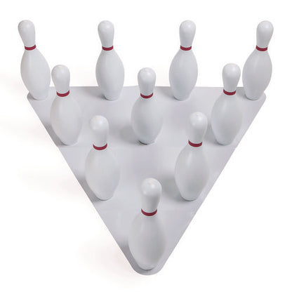 Plastic Bowling Pin Set, White, 10/set