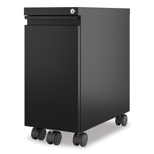 Zip Mobile Pedestal File, 1-drawer: File, Legal/letter, Black, 10 X 19.88 X 21.75