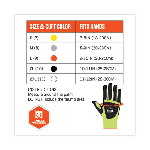 Proflex 7141 Ansi A4 Dir Nitrile-coated Cr Gloves, Lime, Medium, 72 Pairs/pack