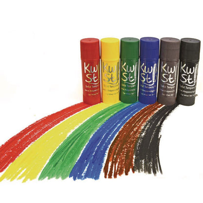 Kwik Stick Tempera Paint, 6 Assorted Classic Colors, 6/pack, 12 Packs/carton