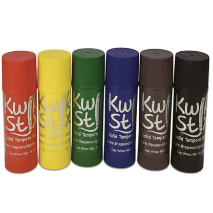 Kwik Stick Tempera Paint, 6 Assorted Classic Colors, 6/pack, 12 Packs/carton