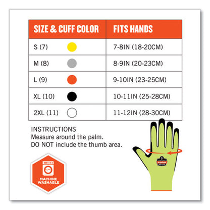 Proflex 7041 Ansi A4 Nitrile-coated Cr Gloves, Lime, Small, Pair