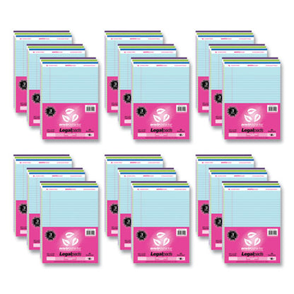 Enviroshades Legal Notepads, 40 Assorted 8.5 X 11.75 Sheets, 54 Notepads/carton