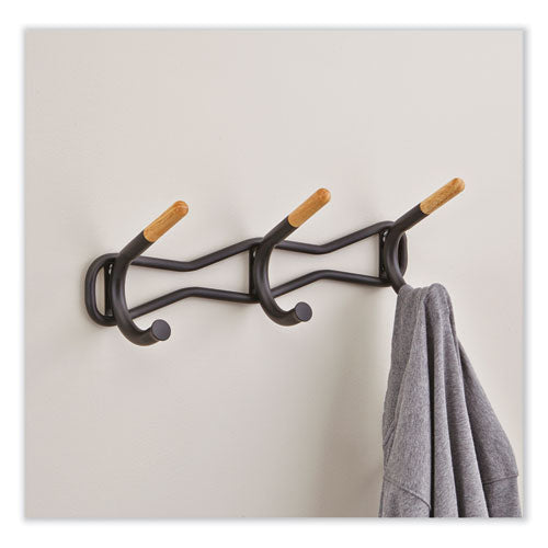 Family Coat Wall Rack, 3 Hook, 18.5w X 6.25d X 7.25h, Cream