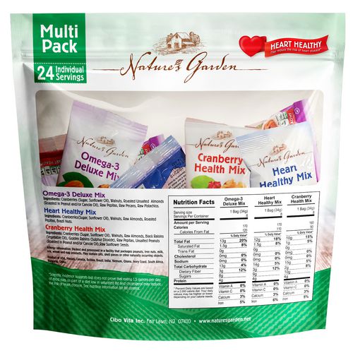 Healthy Trail Mix Snack Packs, Assorted Flavors, 1.2 Oz Pouch, 24/bag, 2 Bags/carton