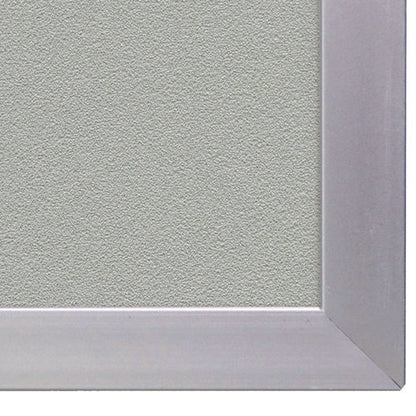 Vinyl Bulletin Board With Aluminum Frame, 87.91" X 48.5", Stone Surface, Satin Aluminum Frame