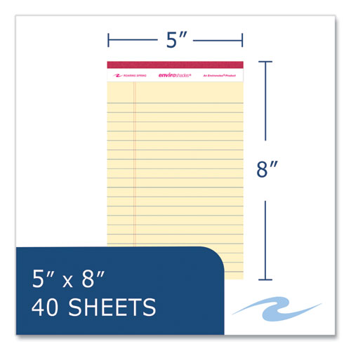 Enviroshades Legal Notepads, 40 Assorted 5 X 8 Sheets, 72 Notepads/carton