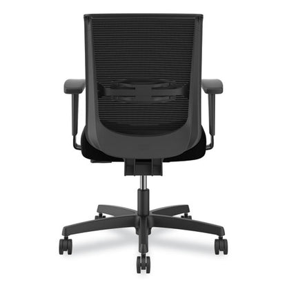 Convergence Mid-back Task Chair, Swivel-tilt, Supports 275 Lb, 16.5" To 21" Seat Height, Black Seat, Black Back, Blackframe