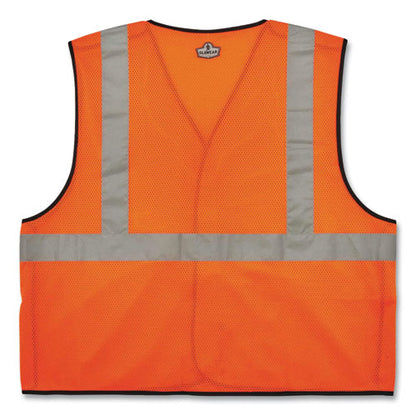 Glowear 8216ba Class 2 Breakaway Mesh Id Holder Vest, Polyester, Large/x-large, Orange