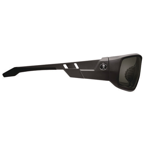 Skullerz Odin Anti-scratch And Enhanced Anti-fog Safety Glasses, Black Nylon Impact Frame, Smoke Polycarbonate Lens