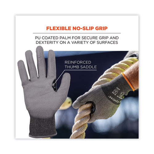 Proflex 7071 Ansi A7 Pu Coated Cr Gloves, Gray, X-large, 12 Pairs/pack