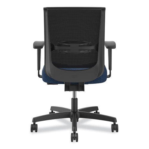 Convergence Mid-back Task Chair, Supports Up To 275 Lb, 16.5" To 21" Seat Height, Navy Seat, Black Back, Black Frame