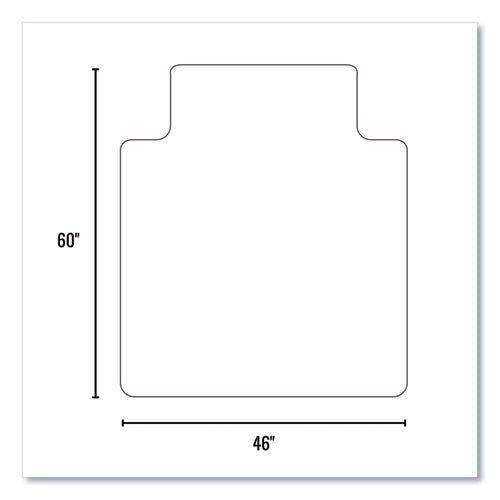 Everlife Chair Mat For Extra High Pile Carpet With Lip, 46 X 60, Clear