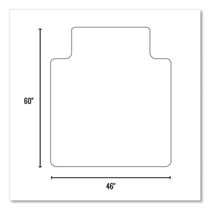 Everlife Chair Mat For Extra High Pile Carpet With Lip, 46 X 60, Clear