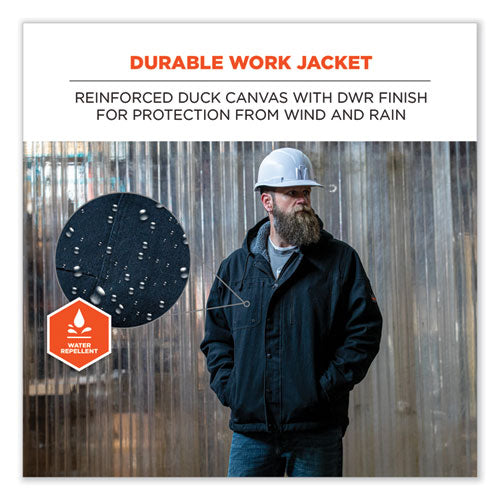 N-ferno 6468 Duck Canvas Work Jacket, Small, Black