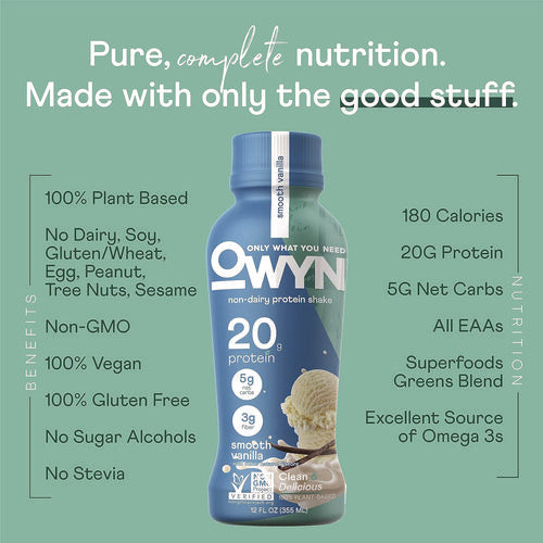 20 G Protein Drink, Vanilla, 12 Oz Bottle, 12/carton