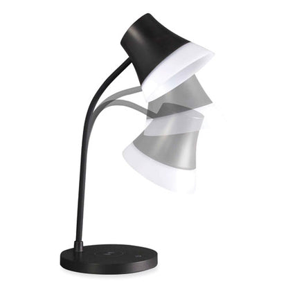 Wellness Series Shine Led Desk Lamp, 12" To 17" High, Black