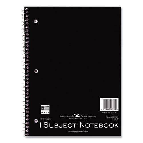 Wirebound Notebook, 1-subject, Medium/college Rule, Randomly Assorted Cover, (100) 11 X 8.5 Sheets, 24/carton