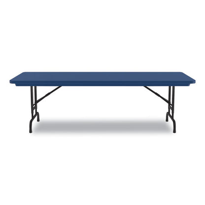 Adjustable Folding Tables, Rectangular, 60" X 30" X 22" To 32", Blue Top, Black Legs, 4/pallet