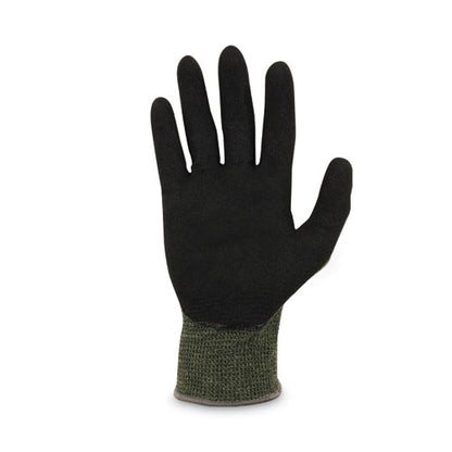 Proflex 7042 Ansi A4 Nitrile-coated Cr Gloves, Green, Large, Pair