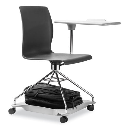 Cogo Mobile Tablet Chair, Supports Up To 440 Lb, 18.75" Seat Height, Black Seat, Black Back, Chrome Frame